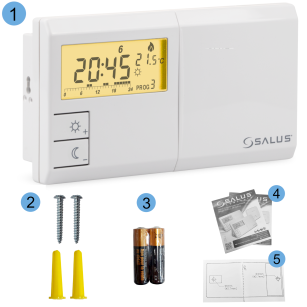 SALUS 091FLV2 REGULATOR STEROWNIK POKOJOWY KOTŁA PIECA 091 FL V2 PRZEWODOWY